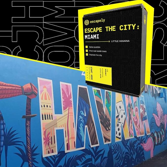 Miami Outdoor Escape Room | Real City Scavenger Hunt | Gifts for Adults &amp Families | 1-6 Players 2-3 Hours 1 Mile Walking Distance