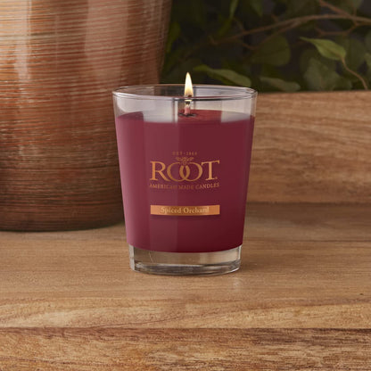Root Candles Fall Scented Candles Honeycomb Premium Handcrafted Beeswax Blend Candle, Large Veriglass, Spiced Orchard