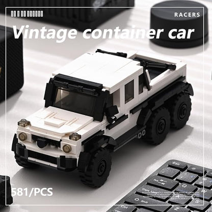 PB8811 1:32 G-630 Off-Road Vehicles Buliding Blocks Set 581 Pieces MOC Racing Car Kit with Display Container Clamping Blocks Car Gift for Adults