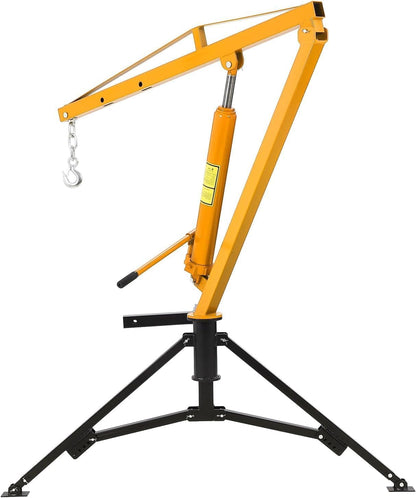 EliteEdge 1000 LBS Hydraulic Pickup Truck Crane, 360° Swivel Hitch Mounted Hoist with 3 Adjustable Booms, Truck Bed Crane for Lifting Engine, Deer, or Construction Goods
