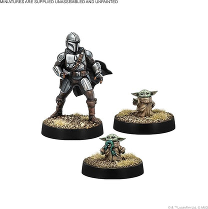Star Wars: Legion Din Djarin &amp Grogu Operative Expansion - Tabletop Miniatures Game Strategy Game for Kids and Adults Ages 14+ 2 Players 3 Hour Playtime Made by Atomic Mass Games