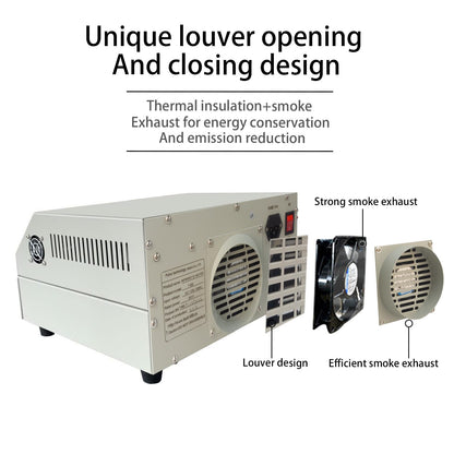 Reflow Soldering Station, T962 110V 800W Infrared Reflow Oven Furnace IC Heater BGA Rework Station Professional Infrared Heater Soldering Automatic Reflow Machine