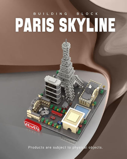 dOvOb Architecture Paris Skyline Micro Mini Blocks Building Set 2324 Pieces Bricks3D Puzzle Collection Model Kit Office Home Decor as Gift for Adults or Kids