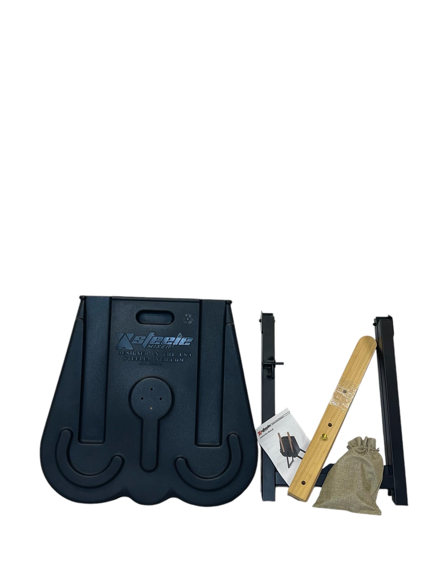 Steele Mixer: Hand-Powered Concrete Mixer | Manual Cement, Stucco, Mortar & Grout Mixer | Lightweight, No Electric Needed | Off-Grid, Emergency & DIY Ready | 34 lbs | Patented USA Design