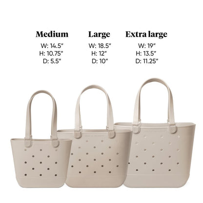Simple Modern Large Beach Bag | Waterproof Getaway Rubber Tote with Zipper Pocket for Travel, Pool, Boat, Groceries, Sports | Malibu