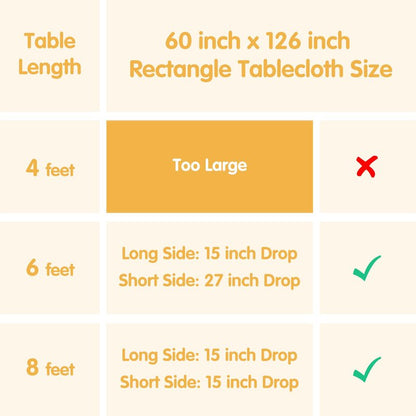BRILLMAX 8 Pack Burgundy Tablecloths 60 x 126 Inch for 8ft Rectangle Tables - 150 GSM Polyester Fabric, 15" Standard Drop, Water, Stain & Wrinkle Resistant Cloth Cover for Wedding Dining Buffet