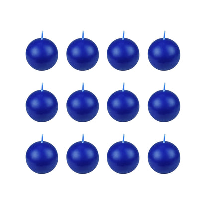 Zest Candle 12-Piece Ball Candles, 2-Inch, Blue
