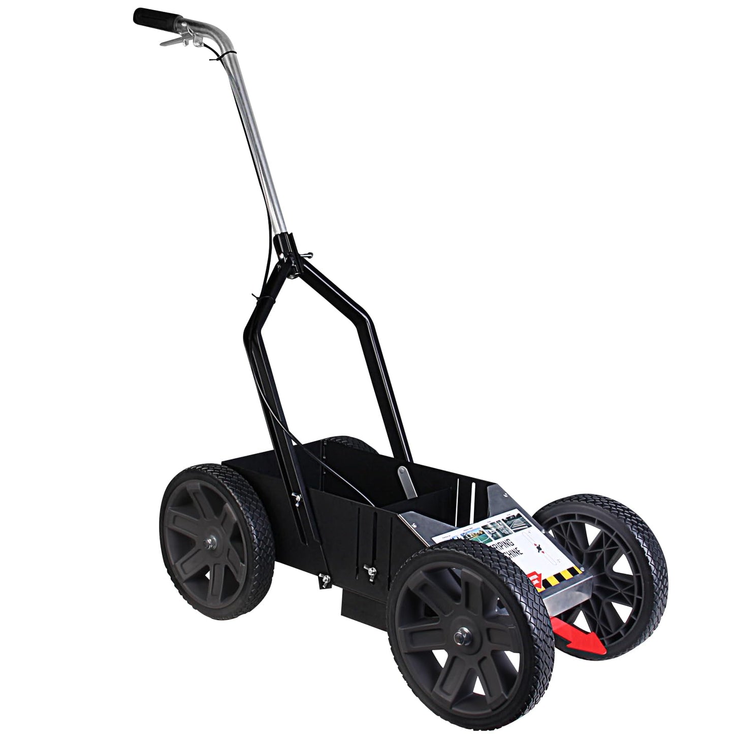 Lbraxyi High-Performance Striping Line Marking Machine, Athletic Field Striping Machine, Parking Lot Striping Machine, Soccer Field Striping Machine, Work with Inverted Striping Spray Paint, Black