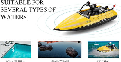 GoolRC RC Jet Boat WLtoys WL917 16km/h High Speed Remote Control Boat 2.4Ghz RC Jet Toys Storage Bag Led Lights Gift for Teens Adults