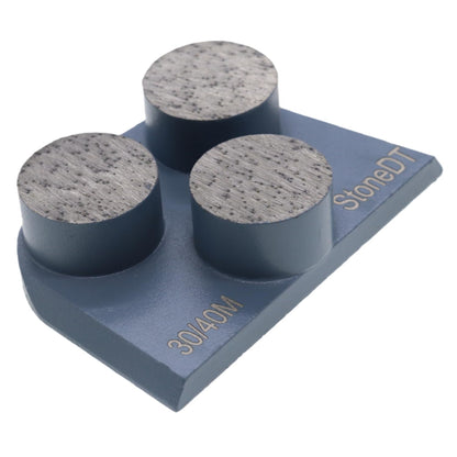 Concrete Floor Grinding Disc, Metal Diamond Grinding Shoes for Concrete Preparation, Fit with Lavina EDCO Floor Grinder, Three Round Segs, 30/40 Grit Medium Bond