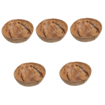 DIYEAH 5pcs Coconut Shell Candle Cup Wax Holder Decorative Scented Candle Holder for Craft Wax Cup