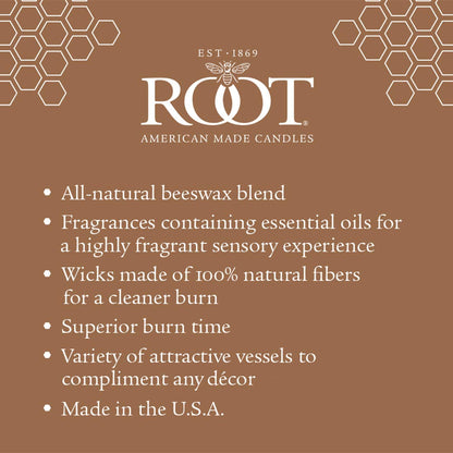 Root Candles Scented Candles Honeycomb Beeswax Blend Premium Handcrafted Candle, Large Veriglass, BlackBerry Honey