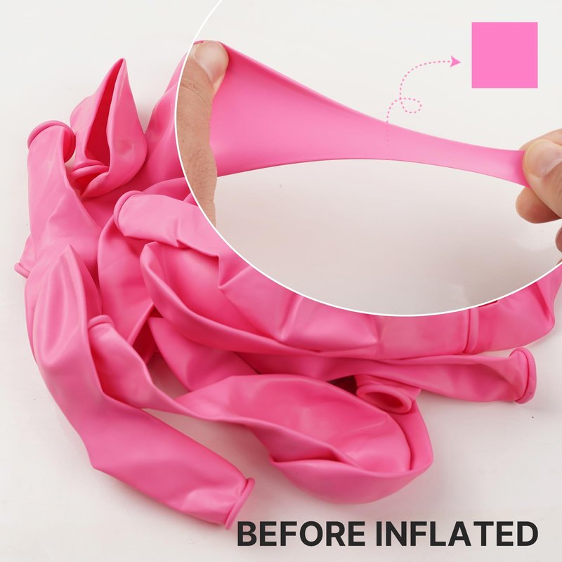 PartyWoo Pink Balloons 101pcs 12 Inch Matte Pink Balloon Arch Kit for Girl Baby Shower Gender Reveal Wedding Bachelorette Engagement Birthday Princess Butterfly Themed Party Decorations Pink-Y11