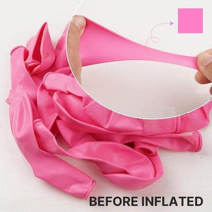PartyWoo Pink Balloons 101pcs 12 Inch Matte Pink Balloon Arch Kit for Girl Baby Shower Gender Reveal Wedding Bachelorette Engagement Birthday Princess Butterfly Themed Party Decorations Pink-Y11