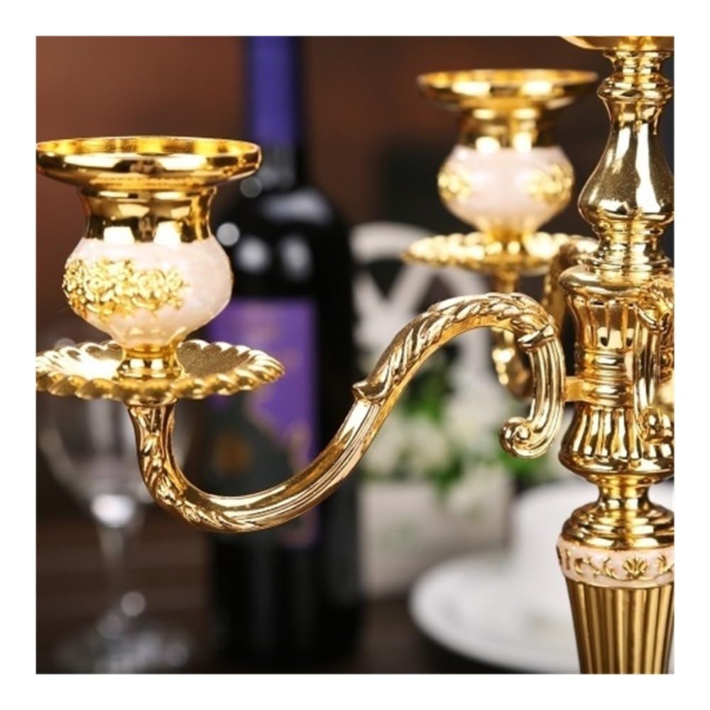 Candle Holder European Retro Five-Head Candle Holder Home Wedding Props Decorative Candlestick