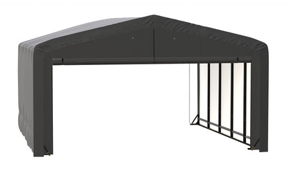 ShelterLogic ShelterTube Garage & Storage Shelter, 20' x 23' x 12' Heavy-Duty Steel Frame Wind and Snow-Load Rated Enclosure, Gray