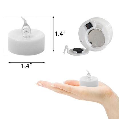 24 Tea Lights Led Flickering with Timer Function (6 hrs on, 18 hrs off), Christmas Mini Flameless Candles Tealights Battery Operated Flickering Warm White for Wedding Party Thanksgiving Decoration