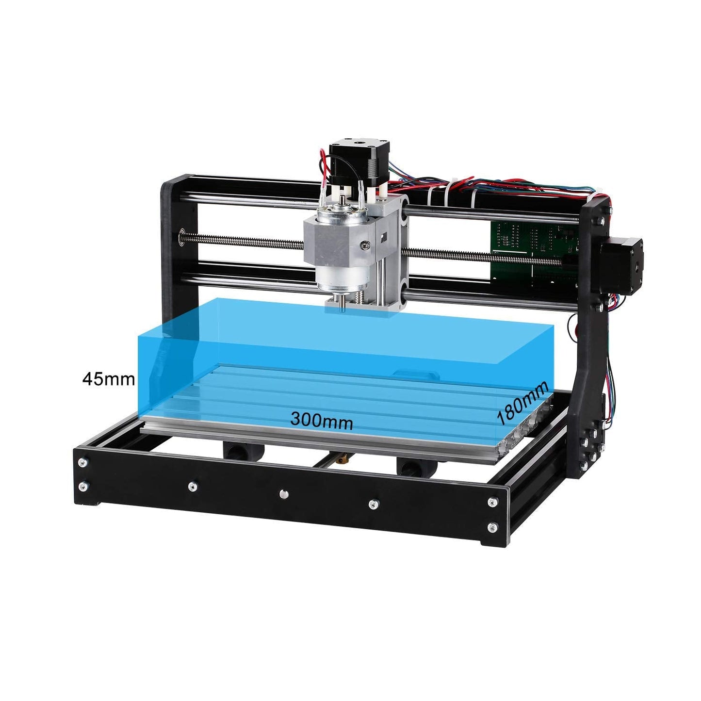 Genmitsu CNC Machine 3018-PRO Router Kit +15pcs 1/4 Inch Shank Router Bits Set with Carry Storage Case