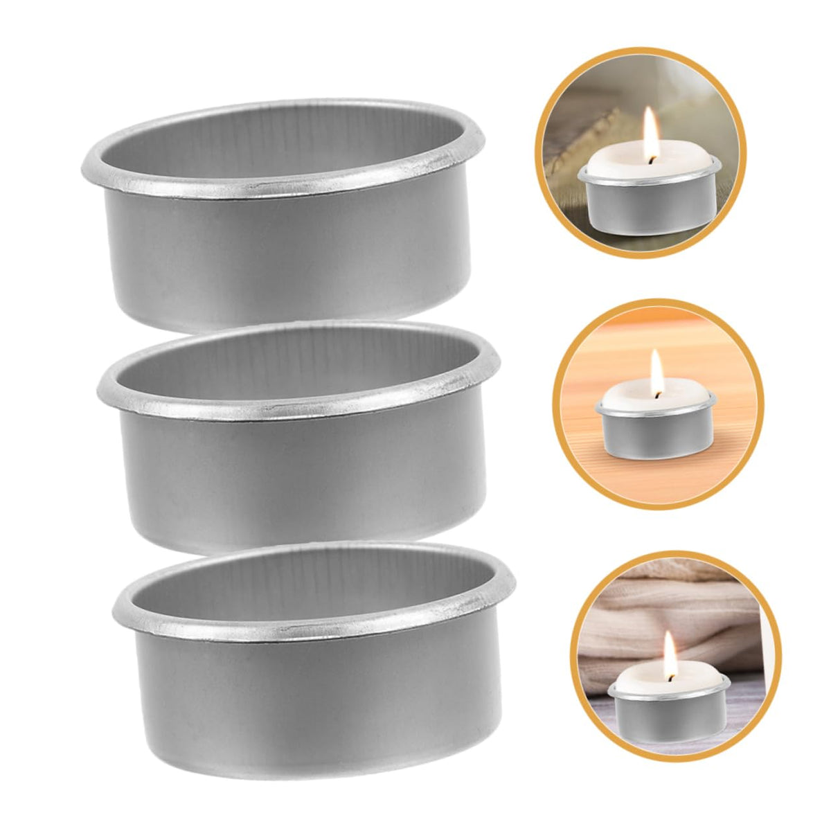 AUTSUPPL 15pcs Metal Tea Light Candle Holders Decorative Tins for Weddings Parties and Home Decor Simple and Elegant Design for Scented Candles Versatile Storage Option