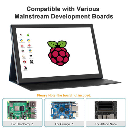 Hosyond 10.1" LCD Touchscreen IPS Monitor 1280x800 Portable Screen HDMI Display Built-in Speakers with Shell for Raspberry Pi 5/Pi 4/3B+ Xbox PS4 Windows 7/8/10