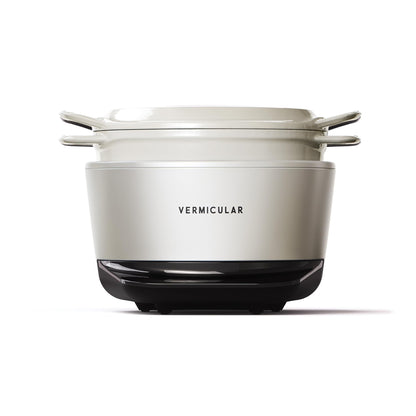Vermicular Musui–Kamado | Cast Iron Induction Cooker for Waterless Cooking | Precision Temperature Control | Japanese Multicooker & Rice Cooker (120V) | Non-Toxic Enameled Cast Iron Pot | Sea Salt