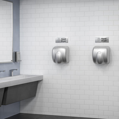 AIKE Heavy Duty Hand Dryer Hard-Wired Friendly 110V High Speed Brushed Stainless Finish Model AK2811