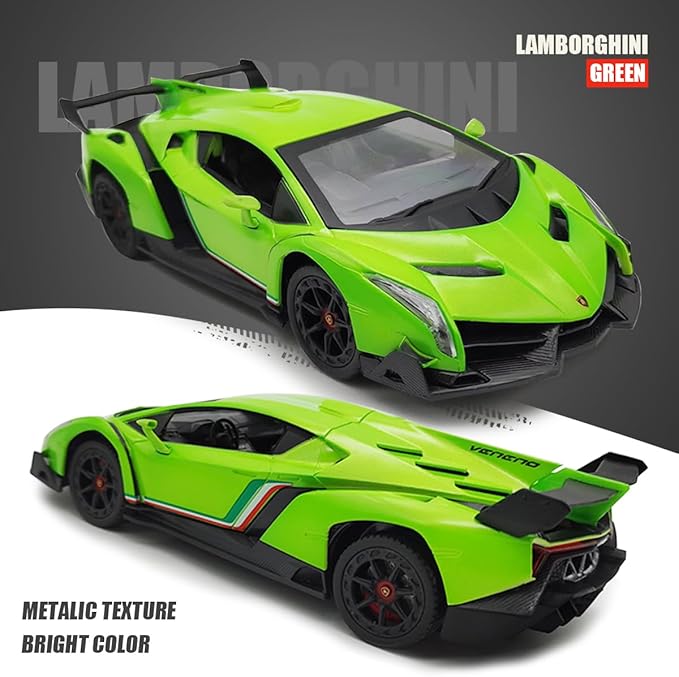 QUN XING Remote Control RC CAR Racing Cars Lambo Officially Licensed 1:24 Toy RC Cars Model Vehicle for Boys 5678 Years Old Green