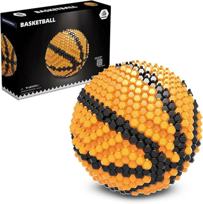 Basketball Building Block Set Adults challenging STEM Block Decorations Miniature 3D Educational Toys for Ages 14 15 16 and Above (579 Pieces)