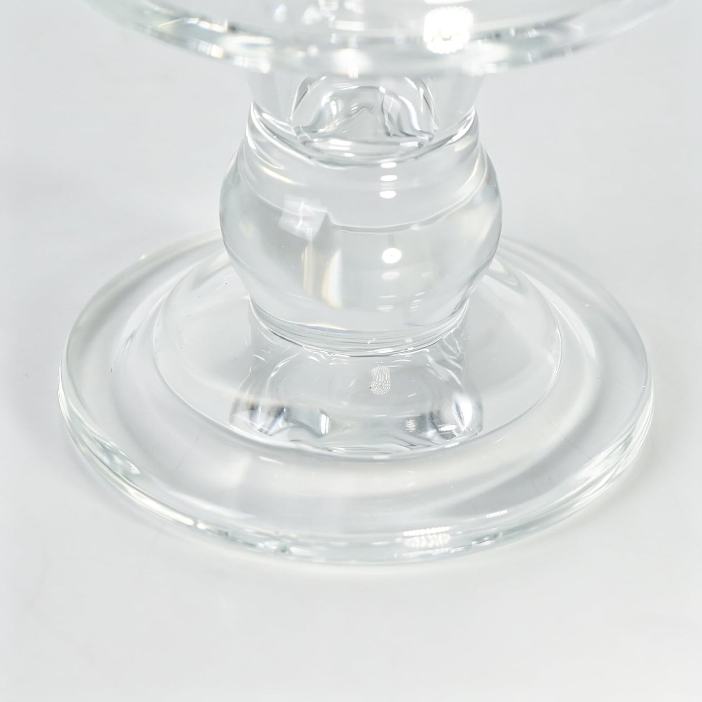 DreamsEden Clear Glass Candle Holder, 1 Pair Crystal Transparent Taper Candle Holder for Pillar Taper Tea Lights, Single Elegant Table Desk Shelf Decor for Home Wedding Party