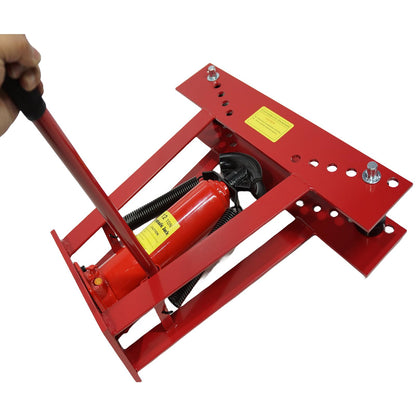 Garvee Tube and Pipe Bender, 12 T Hydraulic Pipe Bender Hand Pump Tube Tubing Exhaust Tube Bender Tool 6 Dies (1/2 in,3/4 in,1 in,1-1/4 in,1-1/2 in,2 in)