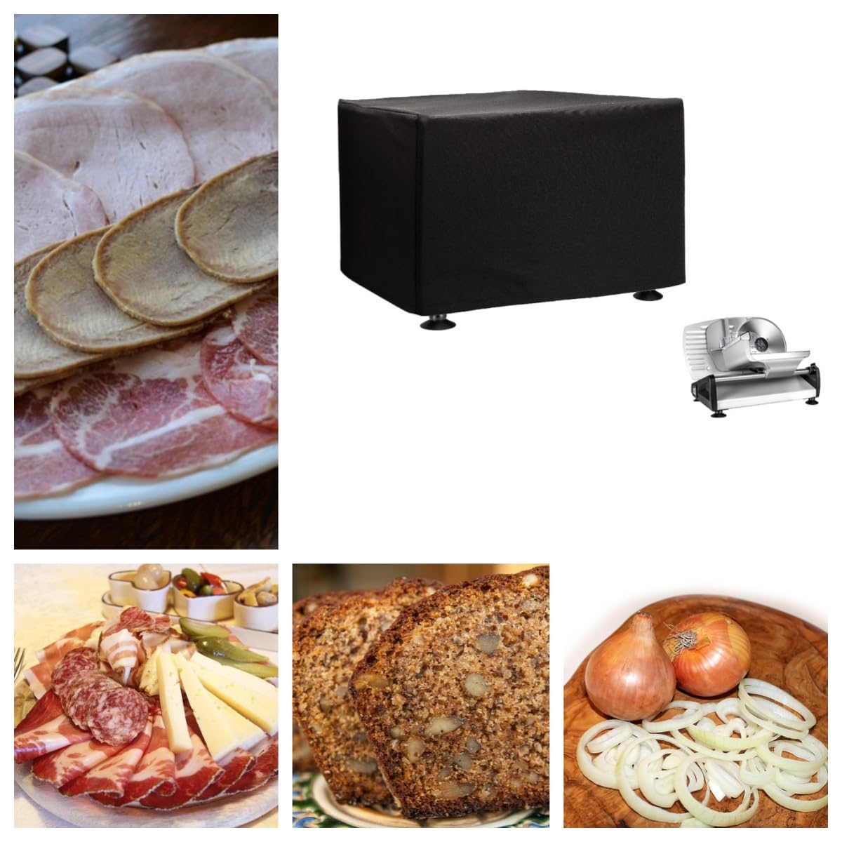 Meat Slicer Dust Cover,Food Slicer Protective Covers, Small Home Electric Dust Deli Machine Appliance,Fit for Borlebbi、Elite Gourmet、Chefman Machine