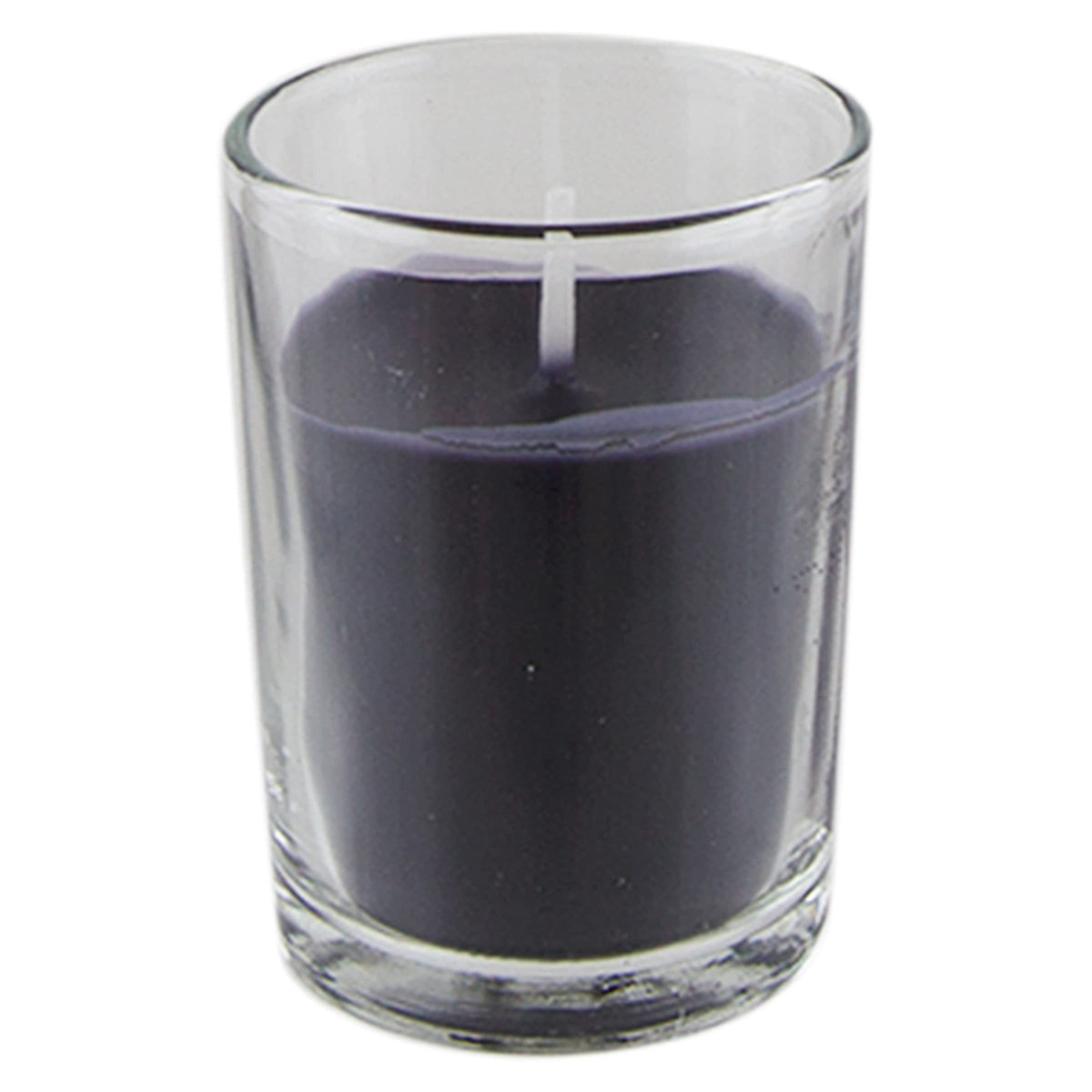 Mega Candles 12 pcs Unscented Glass Black Container Candle, Votive Candles 12 Hour Burn Time 2 Inch x 2.5 Inch, Home Décor, Wedding Receptions, Occasions, Events, Festivities, Meditations, Prayers
