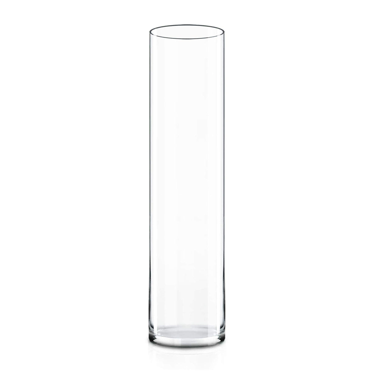 CYS Excel Clear Glass Cylinder Vase (H:20" D:4") | Multiple Size Choices Glass Flower Vase Centerpieces | Hurricane Floating Candle Holder Vase