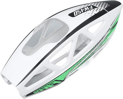 Alomejor RC Helicopter Canopy Cover Anti Crack Enhancedfor Flywing FW450 V3 (White)