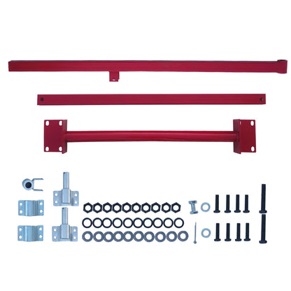 BIGalleons 660lb Wall Mount Jib Crane - Heavy Duty Steel Construction, 180° Rotation, 47" Reach, Professional Hoist Bracket for Workshop & Garage (Red)