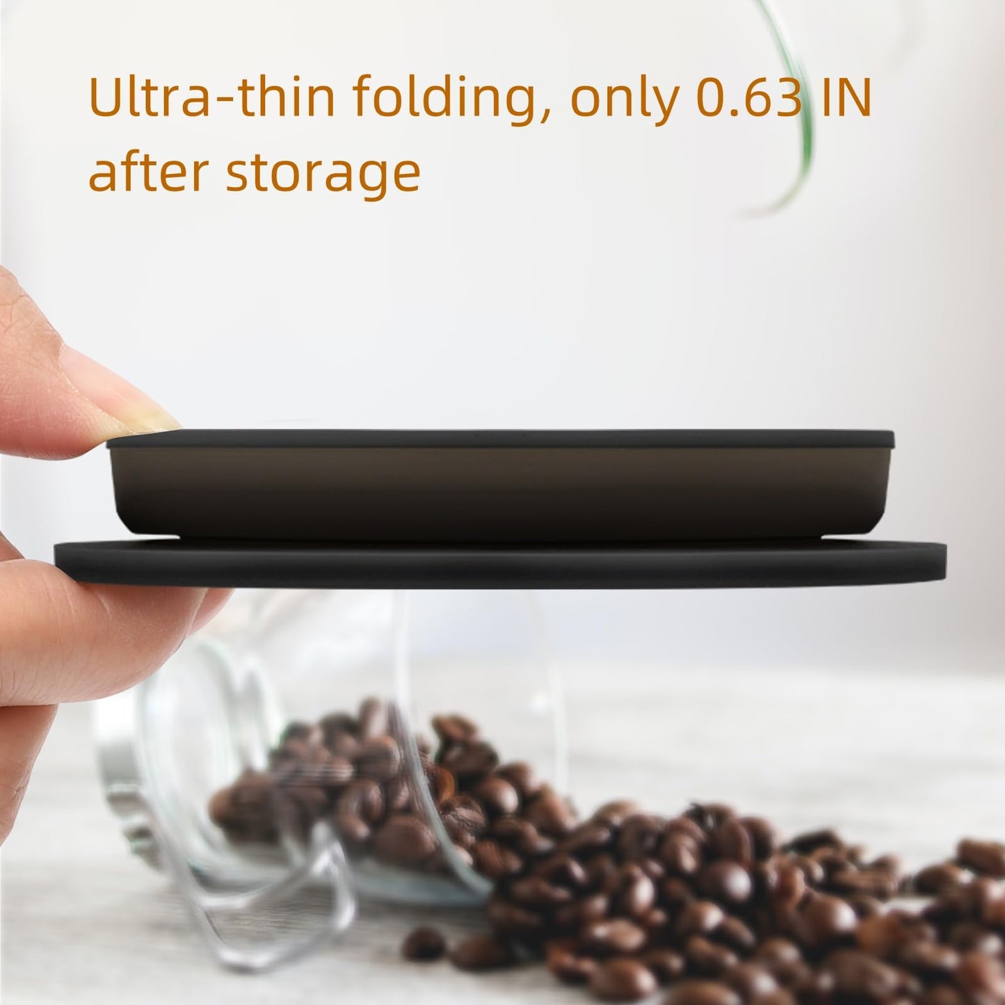 2-Packs Travel Collapsible Paperless Pour Over Coffee Dripper Kit with Stainless Steel Filter, Travel Pour Over Coffee Maker Camping, Silicone Coffee Strainer Pour Over Single Cup (Brown+Black)