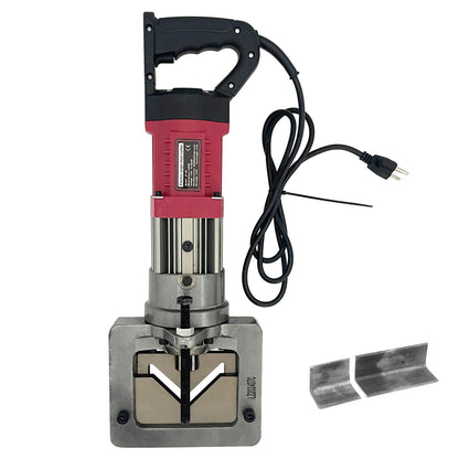 Maisutseb Electric Angle Iron Steel Cutter 1600W 110V Hydraulic Angle Steel Cutting Machine for Angle Iron Maximum cutting thickness 0.24in for Manufacturing Shelving and Workbenches, Metal Guardrails