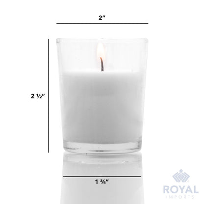 Royal Imports Unscented Clear Glass Votive Candles, Long 12 Hour Burn Time, for Home, Spa, Wedding, Birthday, Holiday, Restaurant, Party, Birthday, 36 Pack