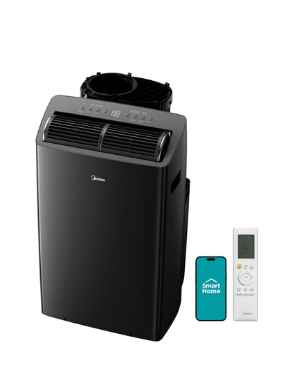 Midea Duo 14,000 BTU (12,000 BTU SACC) High Efficiency Inverter, Ultra Quiet Portable Air Conditioner, Cools up to 550 Sq.Ft., Works with Alexa/Google Assistant, Includes Remote & Window Kit, 2026 New