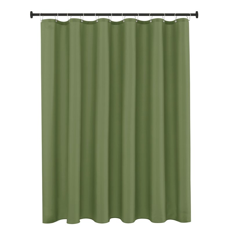 Biscaynebay Hotel Quality Fabric Shower Curtain Liners 72 Inch by 72 Inch, Sage Water Resistant Bathroom Curtains Rust Resistant Grommets & Weighted Bottom Hem Machine Washable
