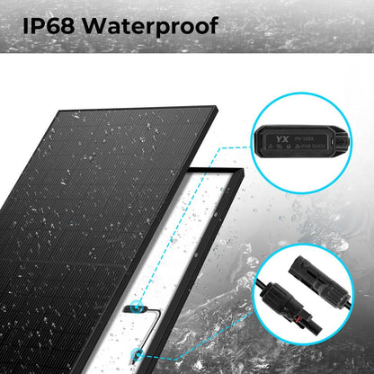 SUNGOLDPOWER 10PCS 500W Solar Panels Monocrystalline UL 61730, Grade A Solar Cell, Waterproof IP68, High Efficiency Solar Panel On/Off Grid Supplies for RV, Tiny house, Marine, Household (Total 5000W)