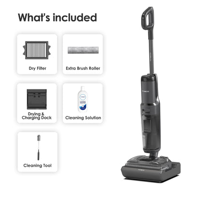 Tineco Floor ONE S7 Stretch Ultra Cordless Wet Dry Vacuum Cleaner, 180°Lay-Flat Anti-Tangle Design, 50 Minutes Runtime, 185℉ Flashdry Self-Cleaning, Dual-Sided Edge Cleaning Floor Cleaner