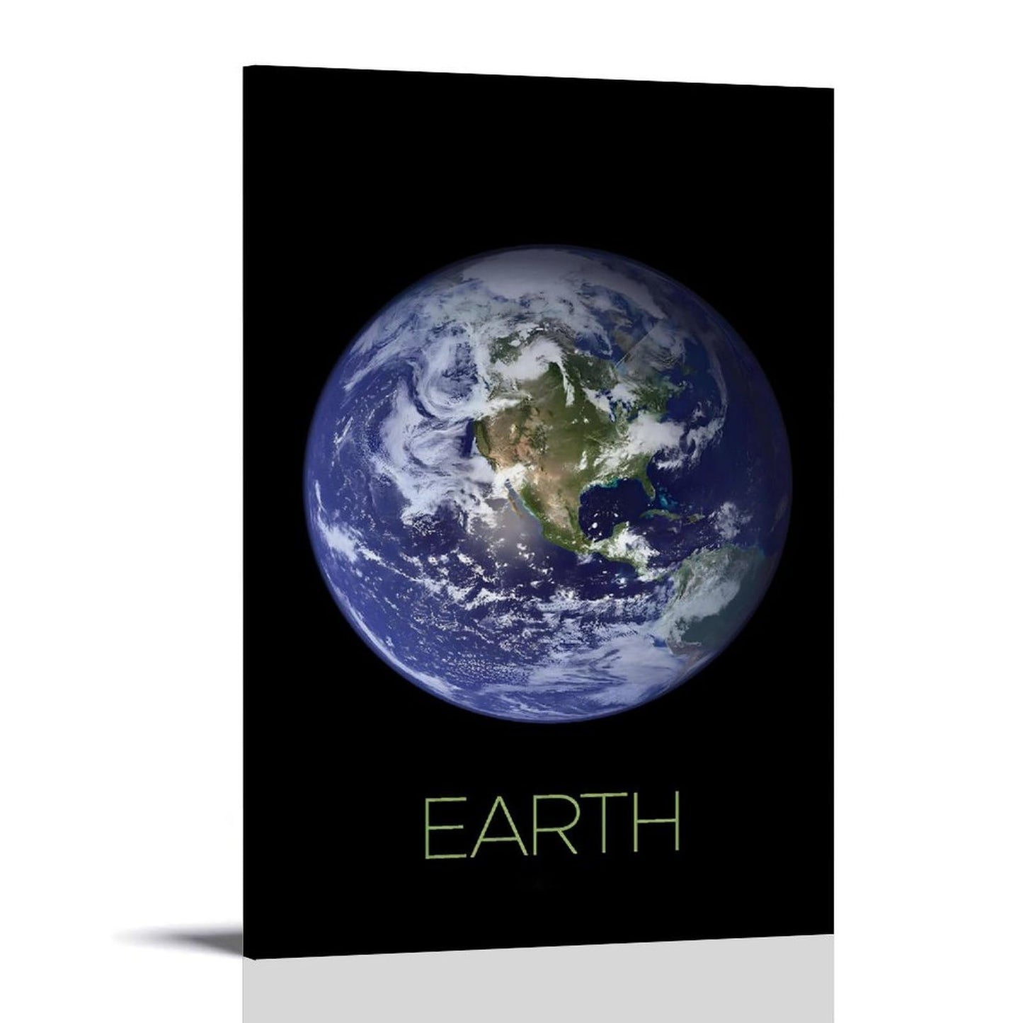 Solar System Canvas Wall Art - Earth Planet Space Poster for Kids Room Bedroom Classroom, STEM Educational Astronomy Decor, Science Gift for Boys Girls Teens, 16x24 Inch Framed