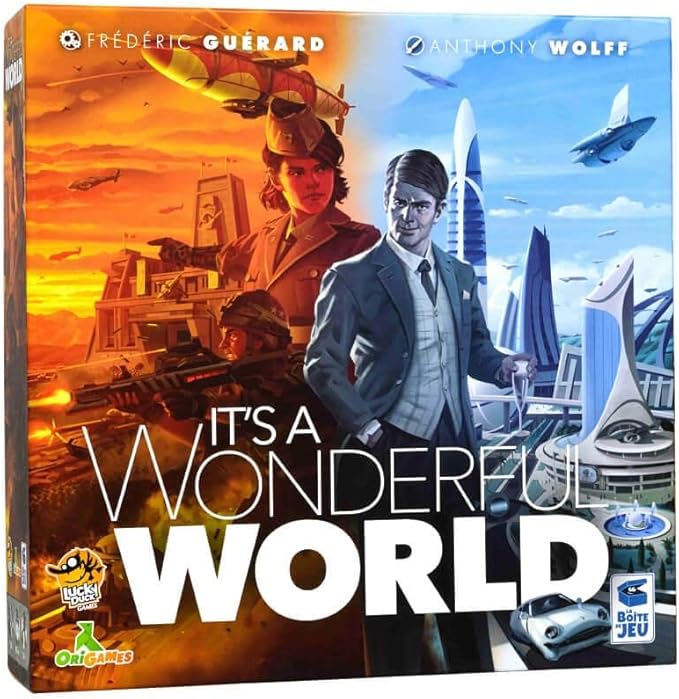 It's A Wonderful World Board Game - Build Your Empire in This Strategic Card Game for Kids and Adults Ages 14+ 1-5 Players 30-60 Minute Playtime Made by Lucky Duck Games