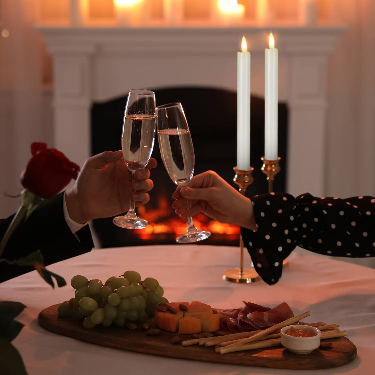 Reginary 36 Pieces Flameless Taper Candles 10 Inch Battery Operated LED Taper Flameless LED Candlesticks Flickering Window Candles for Christmas Home Wedding Decor(Ivory)