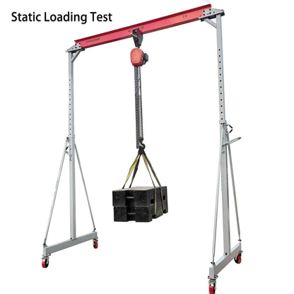 Width 10.5 FT Adjustable Gantry Crane 4000 LB Capacity, Height Adjustable Gantry 9.85 FT ~ 10FT ~ 12 FT~12.5 FT~13.90 FT, Portable Gantry Hoist 2T, Garage Crane with Hoist and Rigging Kit (10.5 FT)