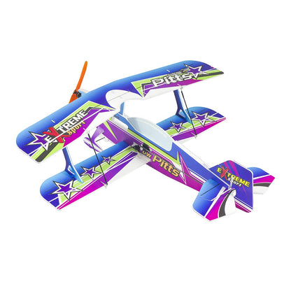 Viloga Mini RC Plane Kit PP Foam Airplane, 450mm Wingspan Pitts 3D Aerobatic Biplane Model Kit to Build for Adults, DIY Sport Airplane for Indoor & Park Flyer (KIT+Motor+Servo+DSM2/X Compatible RX)
