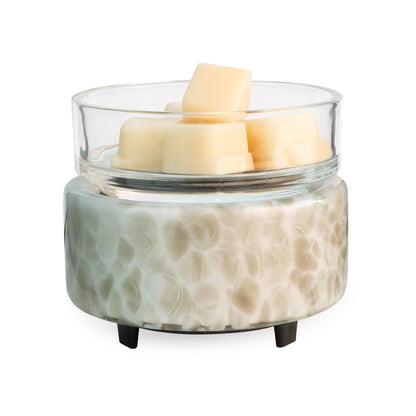 Candle Warmers ETC 2-in-1 Candle and Fragrance Warmer for Warming Scented Candles or Wax Melts and Tarts with to Freshen Room, Swirl