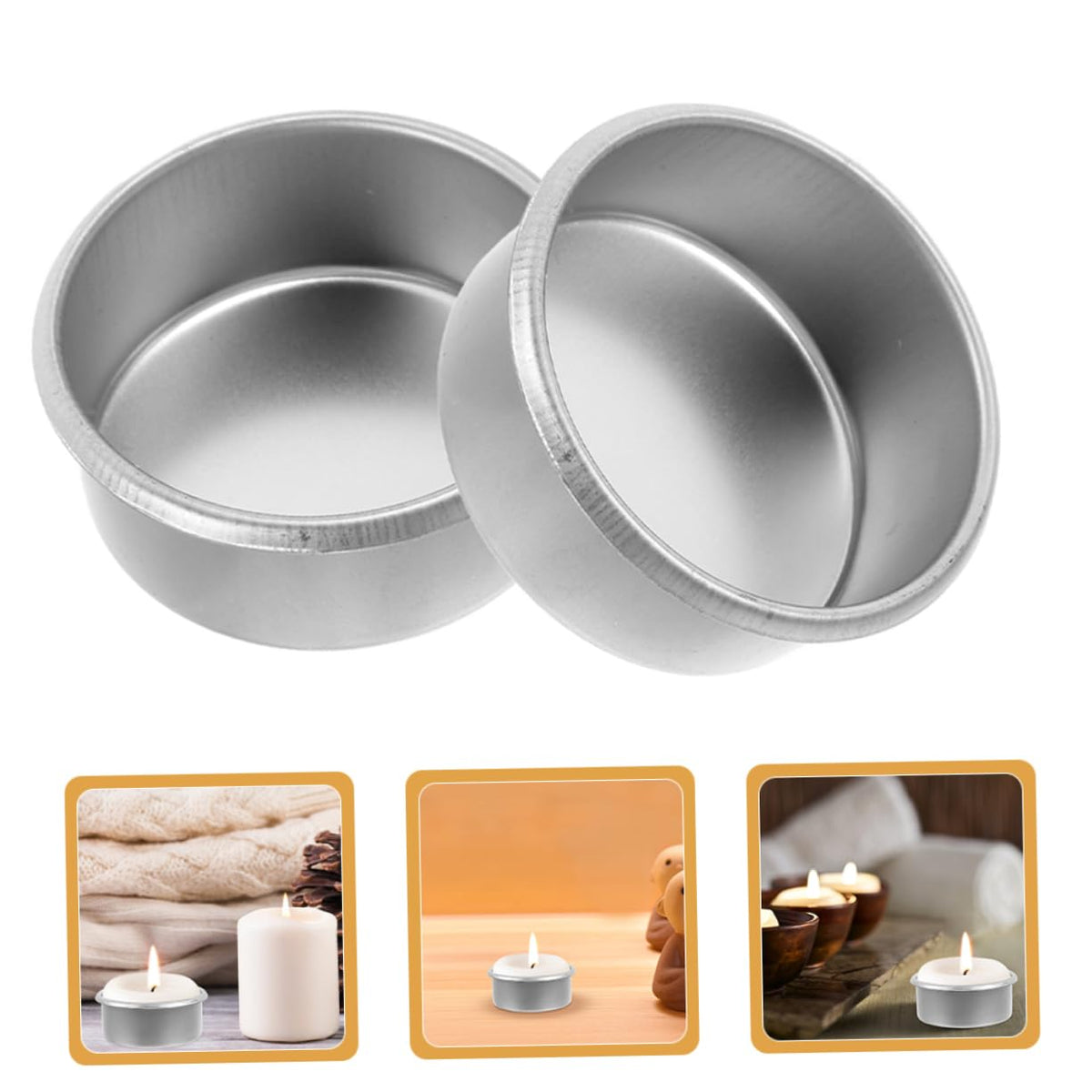 KAILIKETIY 15pcs Metal Candle Holders Decorative Tea Light Tins for Weddings Parties Home Décor Scented Candle Cups DIY Metal Containers Modern Minimalist Style