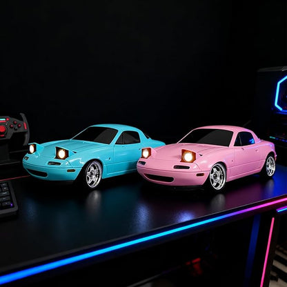 Skymaker LD1804 1/18 Scale RWD RC Drift Car 2.4G Miata RC Car for Adults with ESP Gyro Pop-up Lights 2 Batteries &amp LDRC Parts Blue